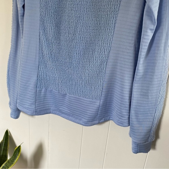 NORRONA Falketind Alpha120 Zip Hood Sherpa Fleece Fuzzy Pastel Blue Norway - Picture 15 of 16